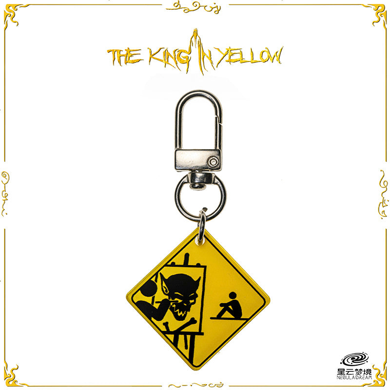Starforged Cthulhu Mythos “WATCH OUT!” The King in Yellow Story Themed Keychain Christmas Gifts