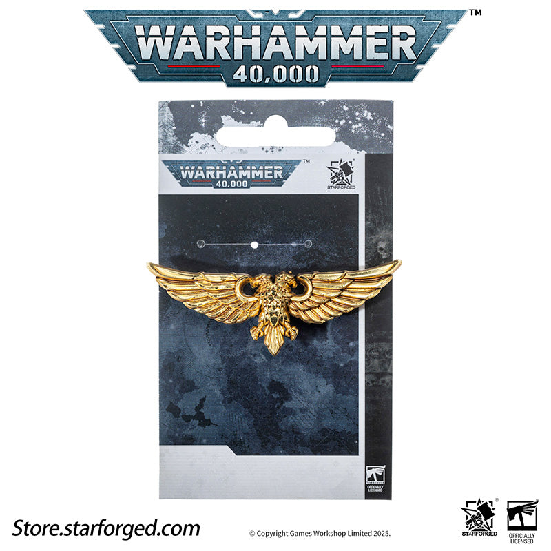 In the war-torn galaxy, the Aquila and the Imperial Skull are symbols every citizen of the Imperium knows well.

It is said that the twin heads of the Aquila represent Terra and Mars, while one eye gazes into the future and the other looks upon the past. The Imperium wages an eternal war for survival across the stars, and for humanity, the Aquila stands as the last beacon of hope in the darkness. The rule of Terra is not kind, and the Imperial regime is far from benevolent—yet only beneath the golden wings 