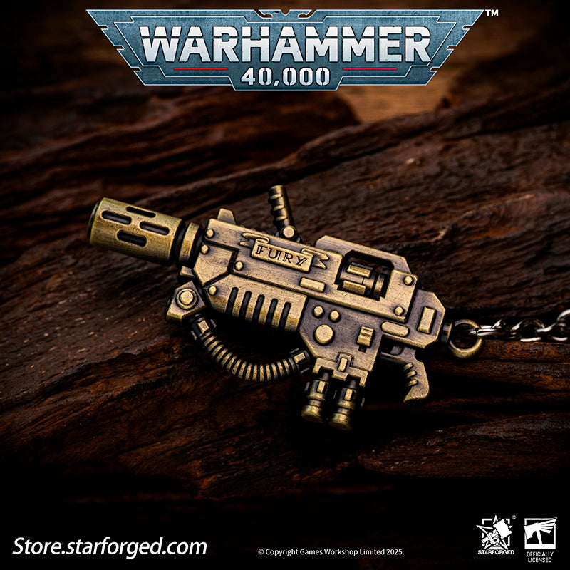Starforged Warhammer 40K Imperium of Man Eradicator's Melta Gun Keychain Men's Jewelry Accessories Melta weapons are powerful arms that function either by sub-atomically agitating the target to 