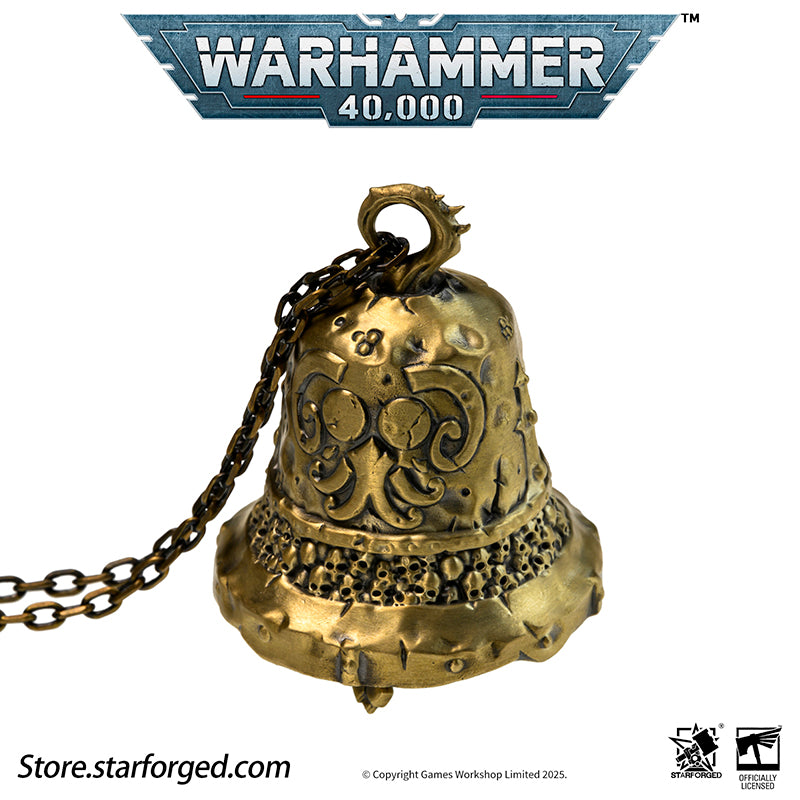 Starforged Warhammer 40K Plague Bell of Nurgle Chaos Warriors Copper Pendant Other Nurgle is the God of Primordial Momentum, possessing infinite energy and an abiding love for all life. To Him, every manifestation of existence is sacred - from the wailing of infants to the ravages of plague bacteria.  His faithful behold continent-spanning pestilences with reverent awe, rejoicing at each agonized moan of suffering as testament to their master's boundless power. They watch these cycles of disease and ruin, t