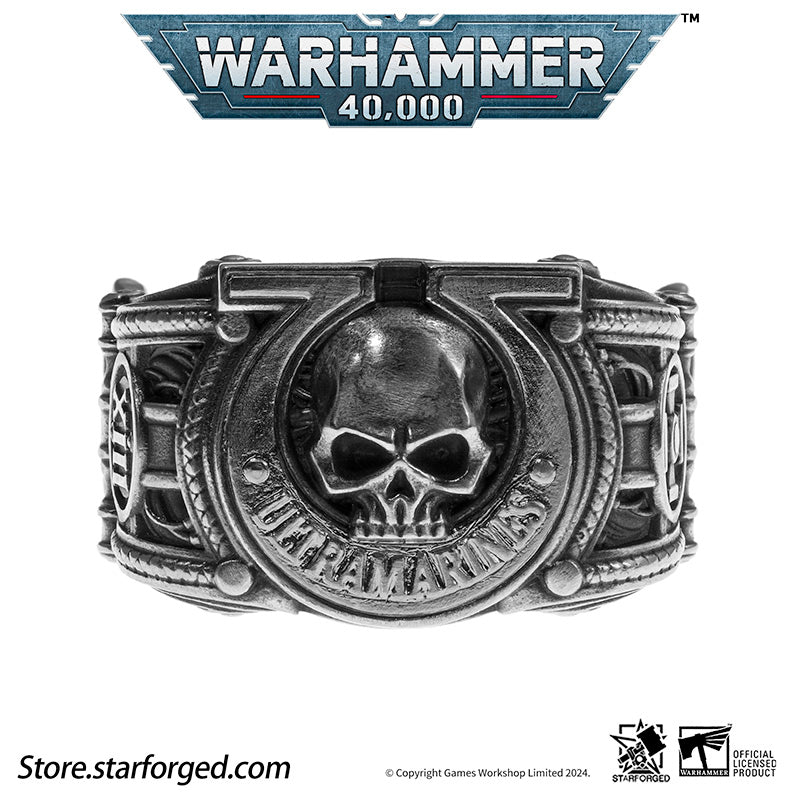 Space Marine Rings Starforged Warhammer 40K Sigil Ring of Ultramar & Ultramarines Space M