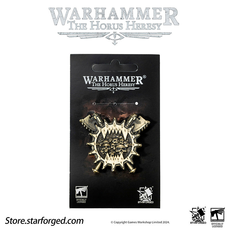 Starforged Warhammer Horus Heresy Burning  Galaxy Legion Insignia Pin Badge Brooch 30K Men's Jewelry