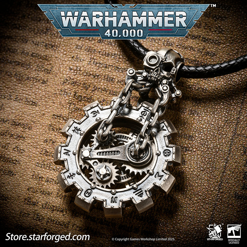Starforged Warhammer 40K Adeptus Mechanicus Phylactery of the Pious Necklace Men's Jewelry Accessories In the Warhammer universe, the most skilled masters of machine spirit manipulation are the Adeptus Mechanicus, whose headquarters reside on Mars. This red world holds the technological and industrial lifeline of the human Imperium. In the dark, distant future, the vast majority of military and civilian products are manufactured under the supervision of the Tech-Priests of the Machine God.The members of the