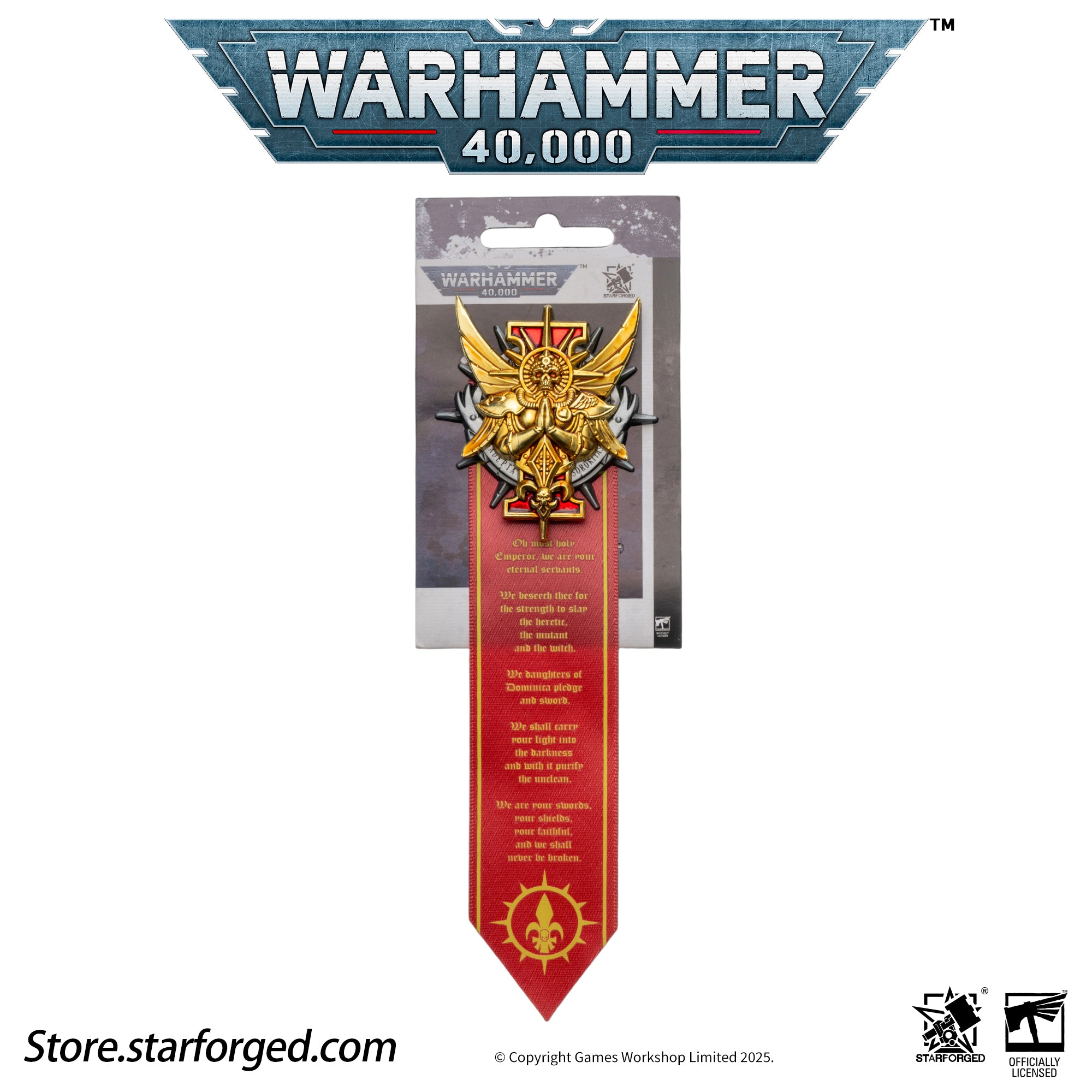 Starforged Warhammer 40K Adepta Sororitas Honour Badge of The Emperor's Rose Seal Badge