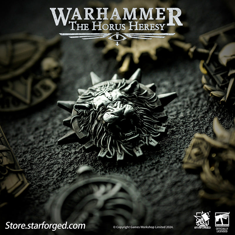 Starforged Grey Knights Warhammer 40K Brooch Pin Badge Imperial Aquila Horus Heresy Legion