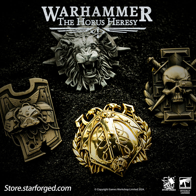 Starforged Warhammer Horus Heresy Burning  Galaxy Legion Insignia Pin Badge Brooch 30K Men's Jewelry