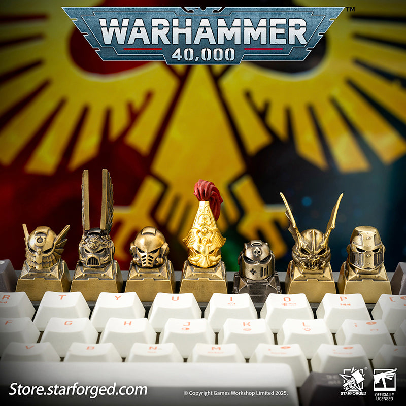 Starforged Warhammer 40K Space Marine Keycaps Keyboard Cap Birthday Gift Other Across the vast tapestry of the 41st Millennium, the distinct battle helms of Space Marine Chapters stand as iconic beacons of Warhammer's artistic legacy. From the ubiquitous MK6 Corvus and MK10 Gravis patterns to the specialized designs of elite formations like the Deathwing Companions, each helmet embodies millennia of martial tradition - their silhouettes instantly recognizable to faithful servants of the Imperium.++Where the