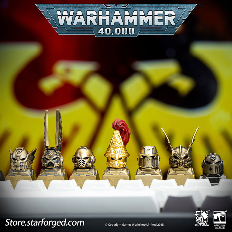 Starforged Warhammer 40K Space Marine Keycaps Keyboard Cap Birthday Gift Other Across the vast tapestry of the 41st Millennium, the distinct battle helms of Space Marine Chapters stand as iconic beacons of Warhammer's artistic legacy. From the ubiquitous MK6 Corvus and MK10 Gravis patterns to the specialized designs of elite formations like the Deathwing Companions, each helmet embodies millennia of martial tradition - their silhouettes instantly recognizable to faithful servants of the Imperium.++Where the
