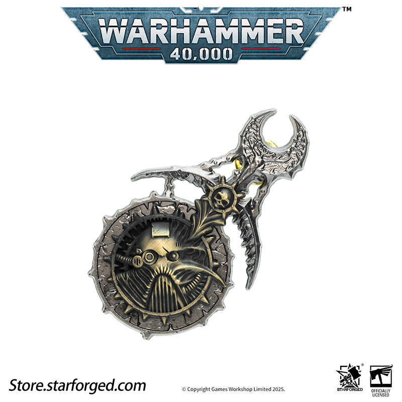 Starforged Warhammer 40K Lords of the Immaterium The Chaos Gods Mark of Ruinous Powers Pin Badge Men's Jewelry Accessories