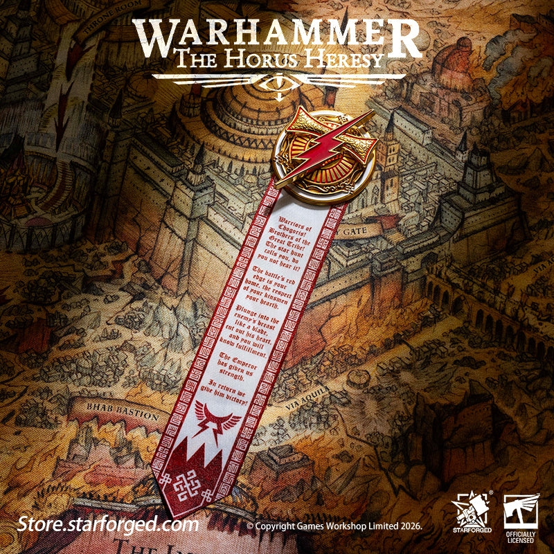 Starforged Warhammer 30K Space Marines White Scar Scroll Pin Heavy Badge Men's Fashion Jewelry Pin Badge The White Scars (known to themselves as the Ordu of Jaghatai), originally known as the Star Hunters were the V Legion of the original twenty Space Marine Legions of the First Founding. Their Primarch is Jaghatai Khan. During the Horus Heresy the White Scars remained loyal to the Emperor, after which they reorganised and split into Chapters. Drawing on the tribal savagery of their homeworld, the White Sca