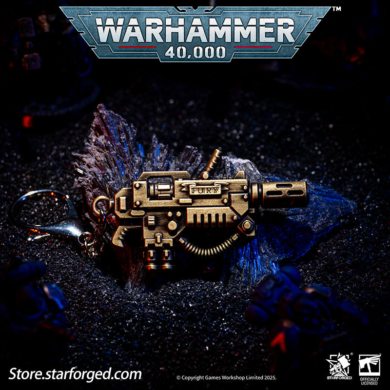 Starforged Warhammer 40K Imperium of Man Eradicator's Melta Gun Keychain Men's Jewelry Accessories Melta weapons are powerful arms that function either by sub-atomically agitating the target to 