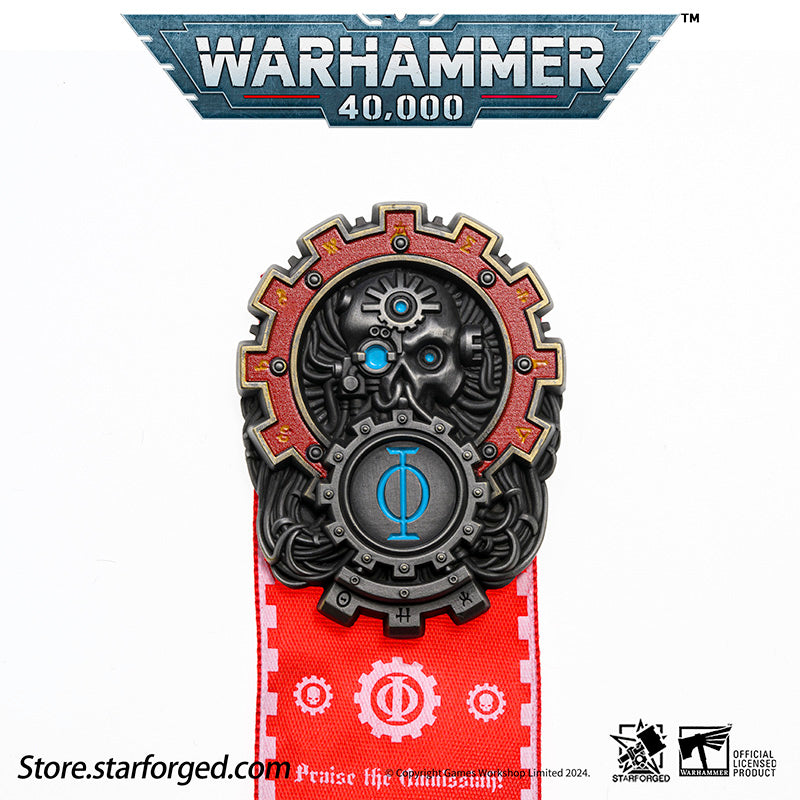 Starforged Seal of Omnissiah Machine God Deus Mechanicus Men's Brooch Pin Badge  Backpack Clothing Accessories Warhammer 40K
