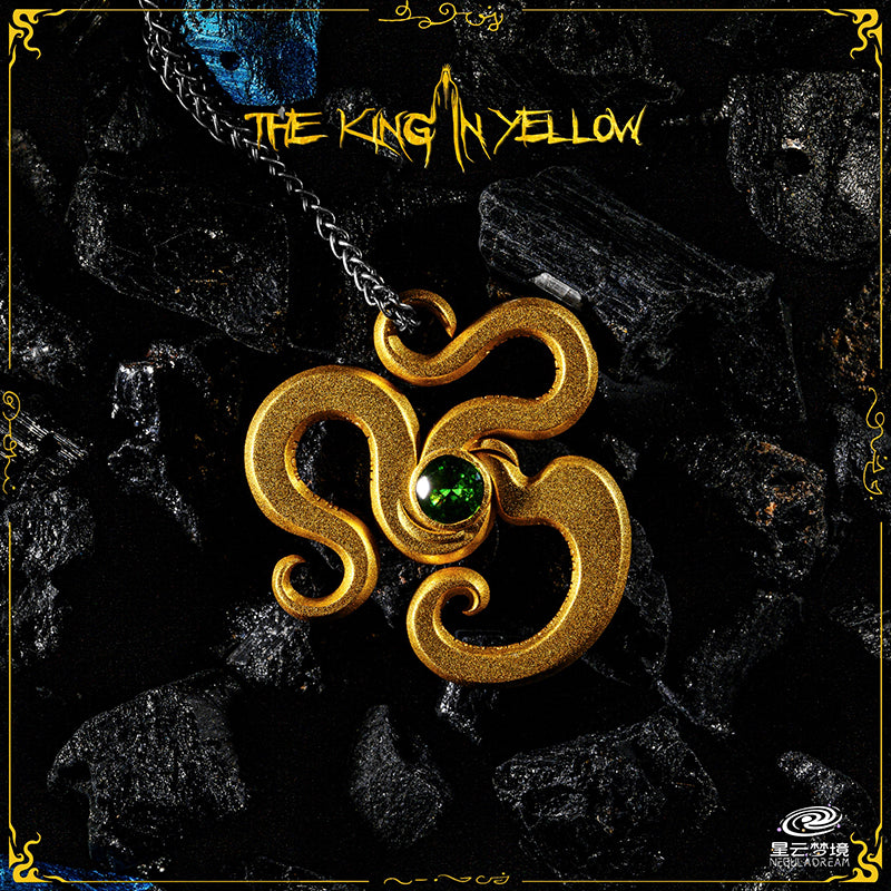 Starforged The Yellow Sign The King in Yellow Pendant Gold-plated Necklace  Cthulhu Mythos Merchandise