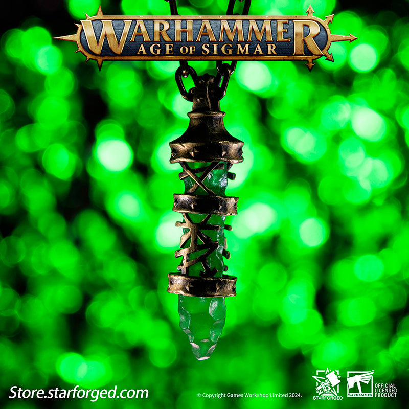 Starforged Age of Sigmar Skaven Warpstone  Copper Necklace Game Peripherals Warhammer Pendant