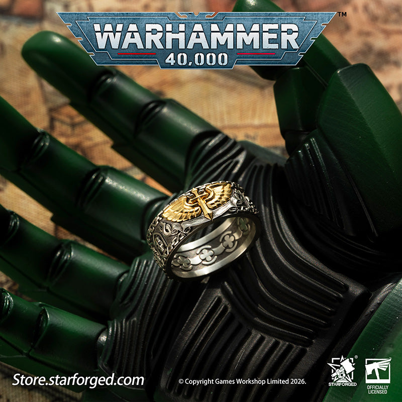 Starforged Warhammer 40K Dark Angels Space Marines Sons of Caliban Ring Accessories Game Merchandise Warhammer Gifts Fashion Accessories The Watchers in the Dark are a distinct race dwelling aboard the Rock, the Dark Angels mobile fortress-monastery.&nbsp; Small of stature and robed in long vestments, they possess an innate gift to ward off daemonic entities of Chaos, an affinity akin to the rare, enigmatic Untouchables who nullify surrounding warp energies.