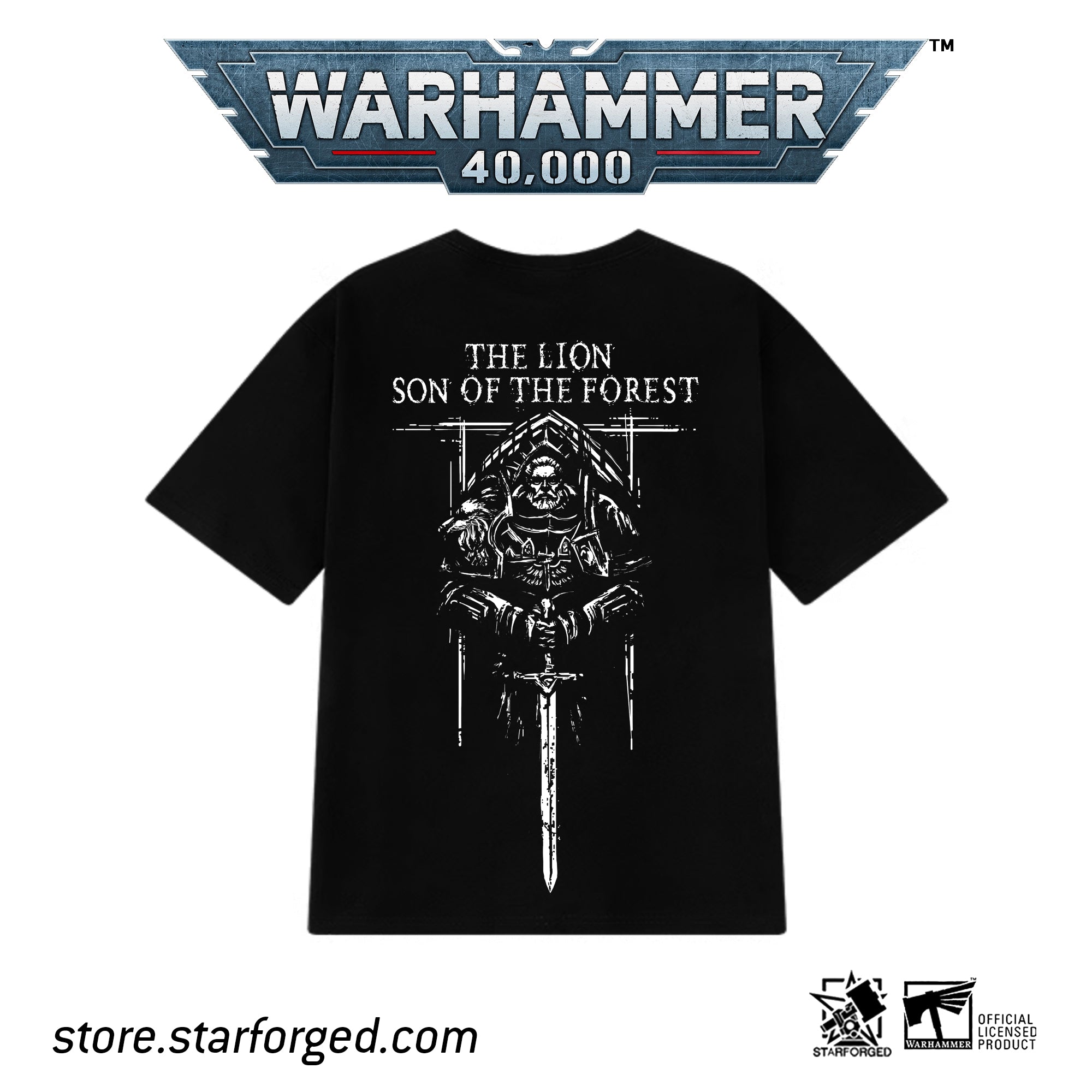 Starforged The Lion Son Of The Forest Fiction Commemorative Short Sleeves T-shirt Men's Black Clothing