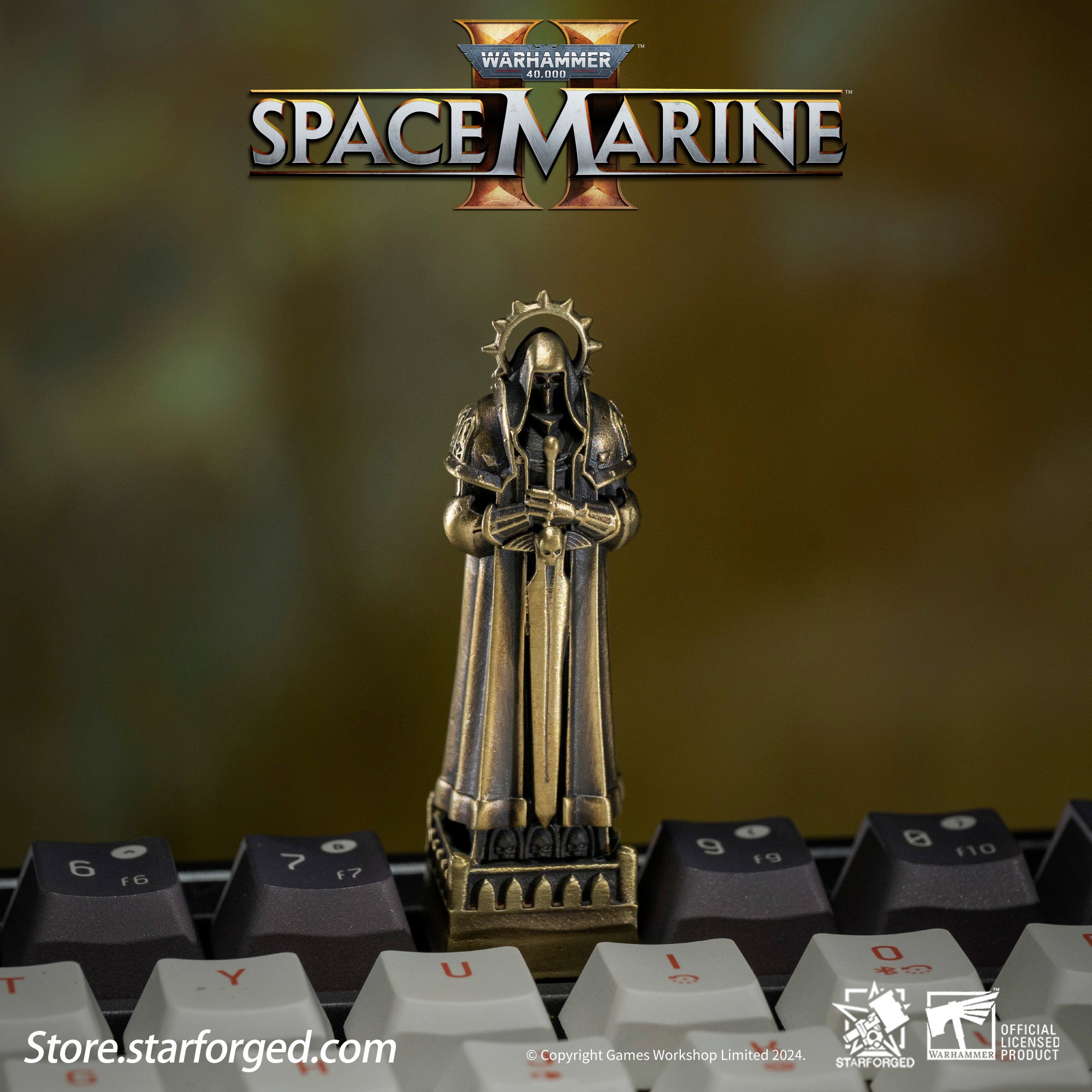 Starforged Imperial Inquisitor Statue Keycap Warhammer 40K Space Marine 2