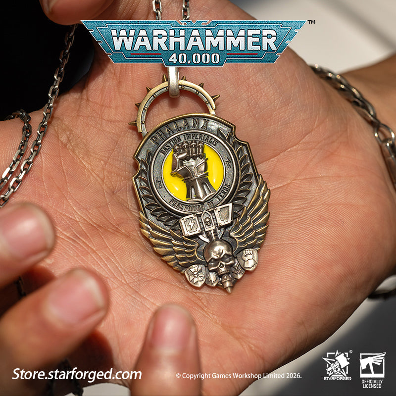 Warhammer 40K Imperial Fists Hammer of Phalanx Pendant Rogal Dorn Necklace Starforged