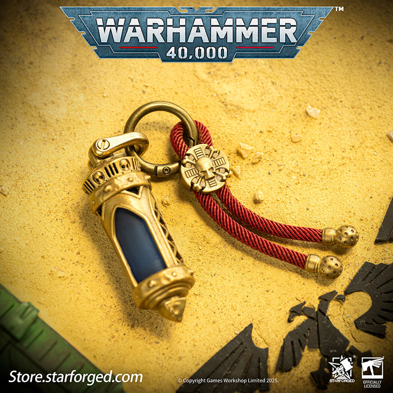 Starforged Warhammer 40K Space Marine Adeptus Astartes Martyrs Reliquary Pendant Men's Jewelry Accessories A reliquary is a significant vessel used in religious art collections for preserving sacred relics, typically crafted from precious metals and enamels. By physically enclosing holy objects, the reliquary enhances their sanctity, embodying a design philosophy shared with covered altarpieces in the tradition of 