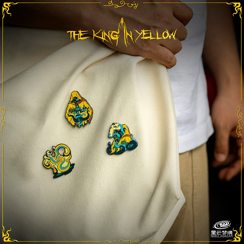 Starforged Cthulhu Mythos The King in Yellow Enamel Pin Badge Brooch Classic Fantasy Horror Novel Peripheral Products