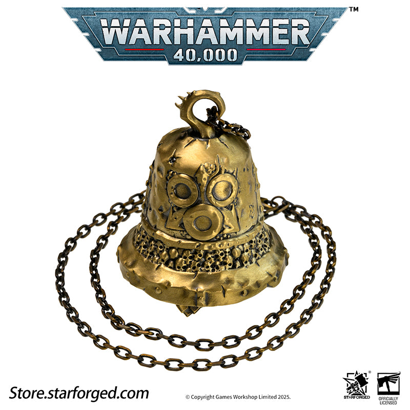 Starforged Warhammer 40K Plague Bell of Nurgle Chaos Warriors Copper Pendant Other Nurgle is the God of Primordial Momentum, possessing infinite energy and an abiding love for all life. To Him, every manifestation of existence is sacred - from the wailing of infants to the ravages of plague bacteria.  His faithful behold continent-spanning pestilences with reverent awe, rejoicing at each agonized moan of suffering as testament to their master's boundless power. They watch these cycles of disease and ruin, t