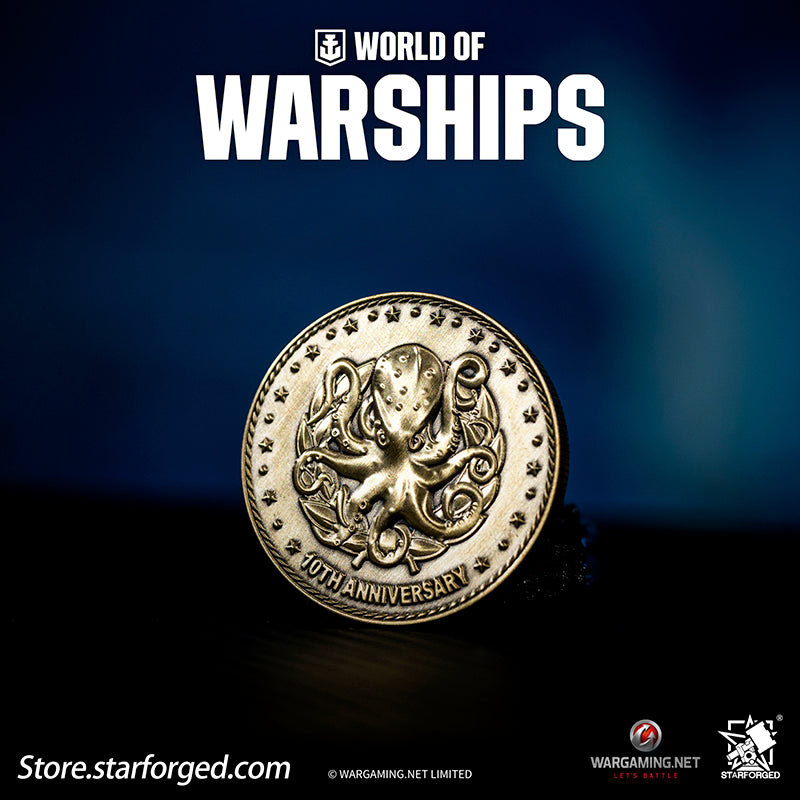 Starforged World of Warships WOWS 10th Anniversary Collectible Coin Game Peripherals Wargaming License