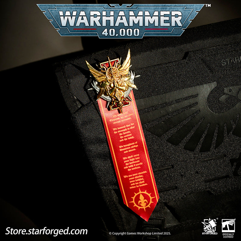 Starforged Warhammer 40K Adepta Sororitas Honour Badge of The Emperor's Rose Seal Badge The Adepta Sororitas, originally known as the Daughters of the Emperor, are an all-female militant branch of the Imperial Cult. As the military arm of the Ecclesiarchy, their sacred duty is the ruthless purging of corruption and heresy within mankind. Countless Sororitas Orders are stationed across the galaxy, their fortified convents becoming beacons of hope burning brightly against the darkness of the Imperium Nihilus.