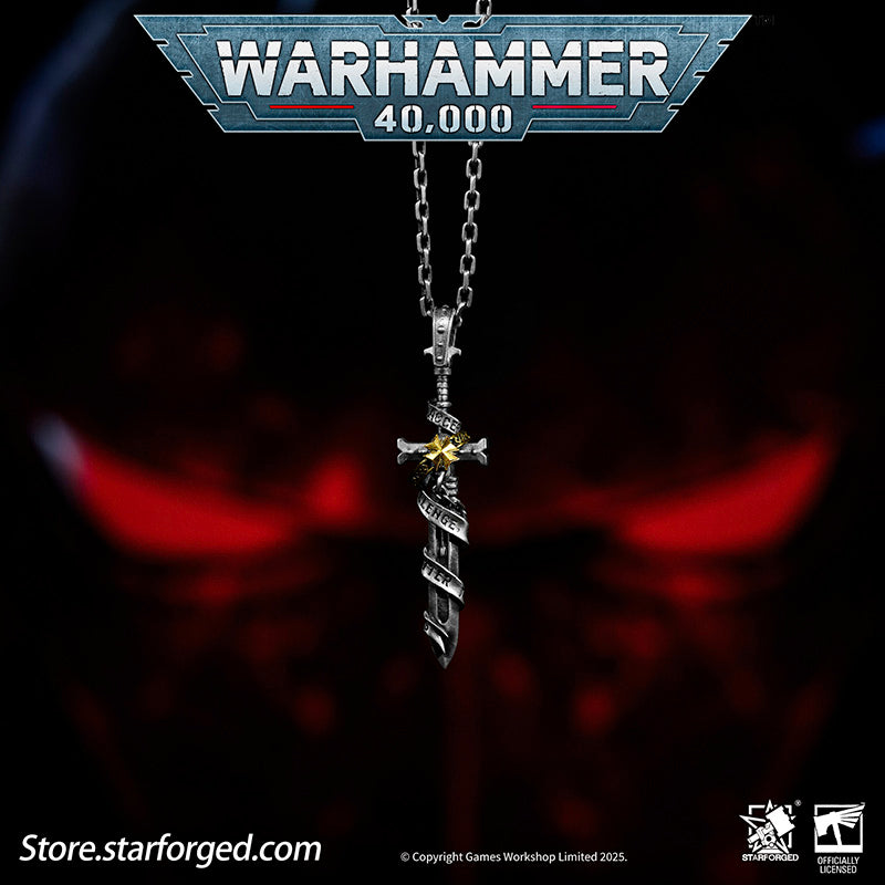 Starforged Warhammer 40K  Sword Of The High Marshal Necklace Pendant Men's Jewelry Birthday Gift