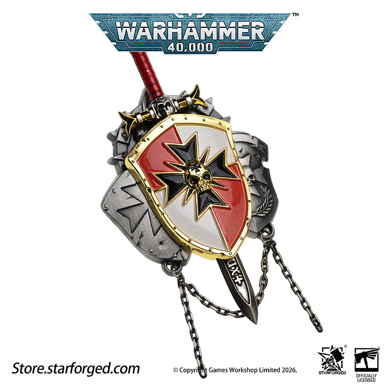 Starforged Black Templars Sword Brethren Crusade Shield Warhammer 40K Brooch Pin Badge