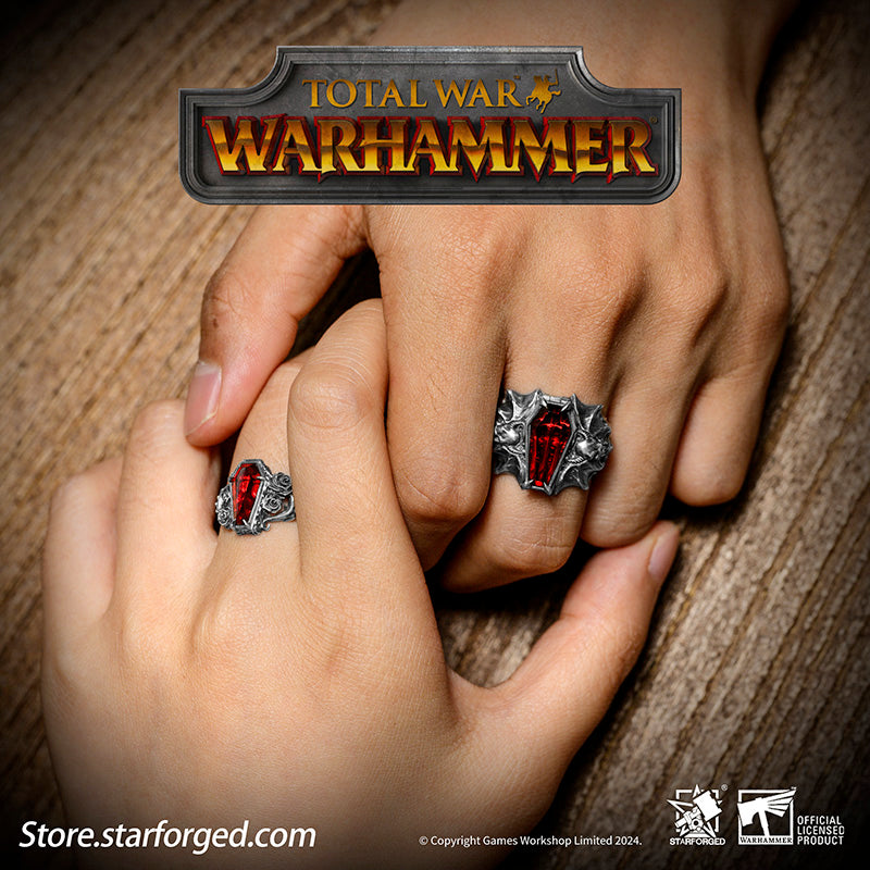 Rings of Immortal Oath Total War Warhammer III Isabella & Vlad Couple's Ring Starforged
