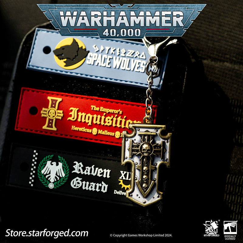 Starforged Warhammer 40K Space Marines Relic Storm Shield Keychain Game Peripheral Alloy Keychain Christmas Gifts Relic weapons are large power weapons, often resembling swords or axes, surrounded by a disruption field designed to cut through armor. Some relics, such as the Relic Storm Shield, are mounted on shields, with their disruption fields capable of withstanding even greater impacts. 