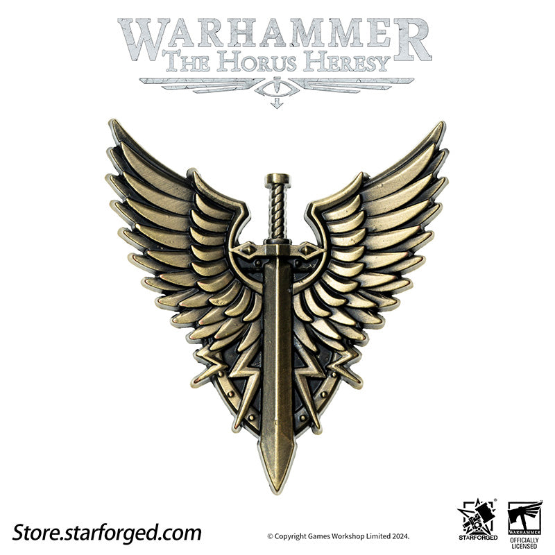 Starforged Warhammer Horus Heresy Burning  Galaxy Legion Insignia Pin Badge Brooch 30K Men's Jewelry