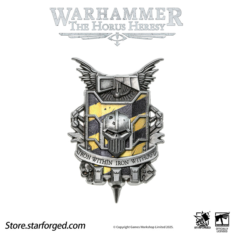 Starforged Warhammer 40K 4th Legion Iron Warriors Honour Badge Of Warsmith Seal Badge The history of the IVth Legion traces back to the final days of the Unification Wars on Terra. Created as part of the Emperor's grand design, the Iron Warriors rapidly expanded during the conflicts, their gene-seed demonstrating remarkable adaptability that allowed the Legion to swiftly integrate new recruits and resources - forming the unyielding foundation for the Great Crusade.