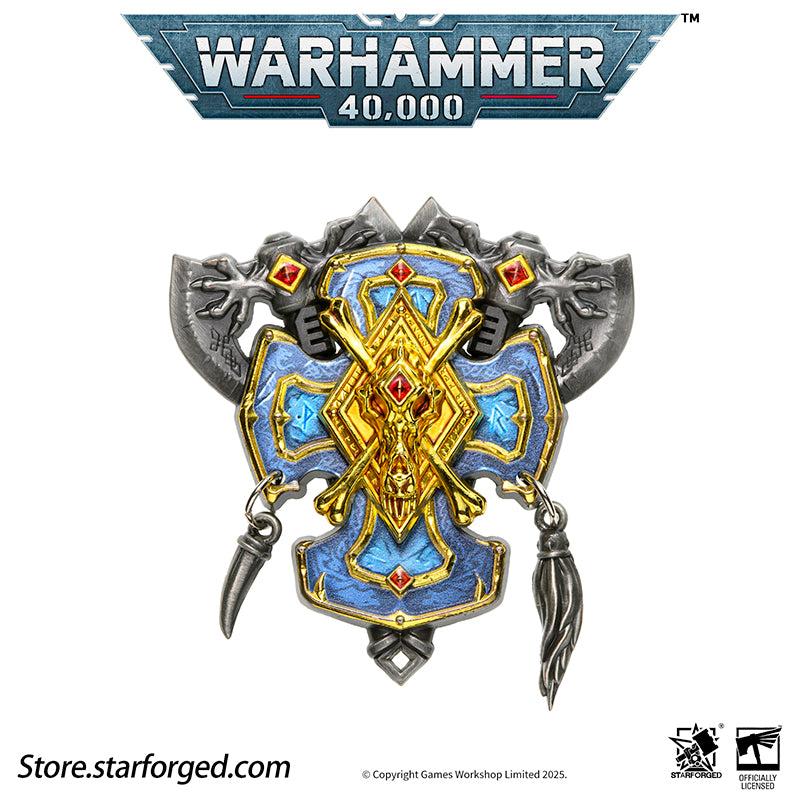 Starforged Warhammer 40K Space Wolves Honour Badge Of Great Wolves Seal Badge The Space Wolves - also known as the "Wolves of Russ", the "Rout", or the "Vlka Fenryka" in their native tongue - are the VI Legion, sired by the Primarch Leman Russ. During the Great Crusade, they served as the Emperor's executioners and scourge, striking terror into the hearts of His enemies.These "wolf-born" warriors are infamous across the Imperium for their savagery in battle and contempt for authority - including the Codex A