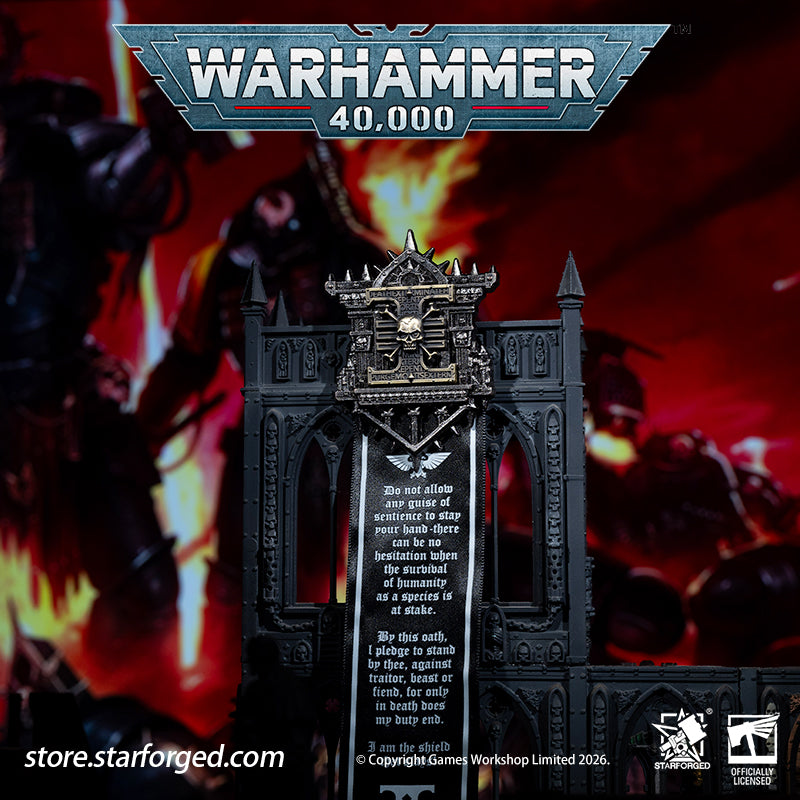 Starforged Warhammer 40K Space Marines Deathwatch Scroll Seal Pin Heavy Badge Warhammer Gifts The Deathwatch are an elite formation of exemplary warriors selected from the finest Space Marine Chapters. Each is a paragon of combat and an expert in defeating xenos plots to destroy the Imperium  Show your commitment to defeating the alien foes of the God Emperor with this DeathWatch Scroll Seal