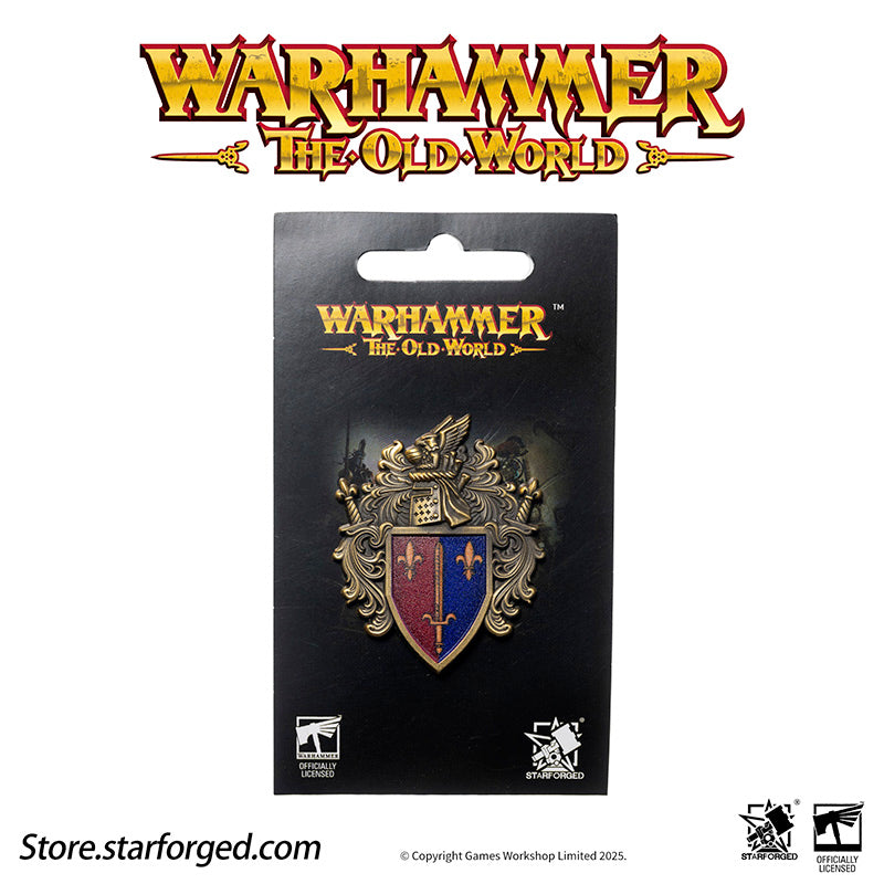 Starforged Warhammer Old World Ducal Shield of Bretonnia Faction Banner Badge