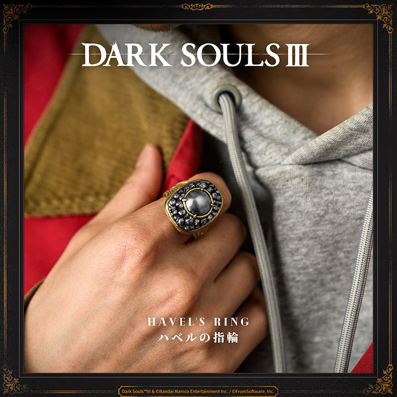 Starforged DARK SOULS III Havel's Ring Game Merchandise Ring Officially Authorized Havel's RingA ring for warriors keen on heavy acoutrements. Increases maximum equip load.This ring was named after Havel the Rock, the battlefield compatriot of Gwyn, the First Lord.The art of war has been a constant since ages past, and those who would follow in Havel's footsteps are no fewer now than in his own day.