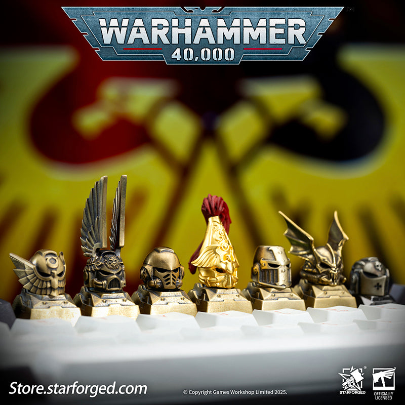 Starforged Warhammer 40K Space Marine Keycaps Keyboard Cap Birthday Gift Other Across the vast tapestry of the 41st Millennium, the distinct battle helms of Space Marine Chapters stand as iconic beacons of Warhammer's artistic legacy. From the ubiquitous MK6 Corvus and MK10 Gravis patterns to the specialized designs of elite formations like the Deathwing Companions, each helmet embodies millennia of martial tradition - their silhouettes instantly recognizable to faithful servants of the Imperium.++Where the