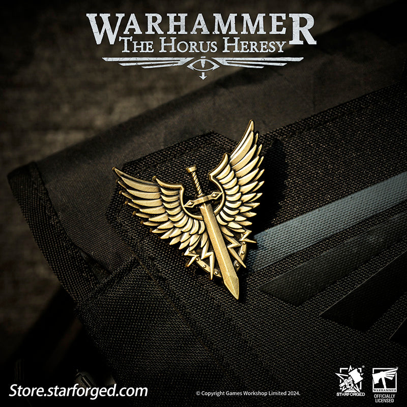Starforged Warhammer Horus Heresy Burning  Galaxy Legion Insignia Pin Badge Brooch 30K Men's Jewelry
