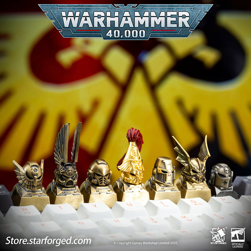 Starforged Warhammer 40K Space Marine Keycaps Keyboard Cap Birthday Gift Other Across the vast tapestry of the 41st Millennium, the distinct battle helms of Space Marine Chapters stand as iconic beacons of Warhammer's artistic legacy. From the ubiquitous MK6 Corvus and MK10 Gravis patterns to the specialized designs of elite formations like the Deathwing Companions, each helmet embodies millennia of martial tradition - their silhouettes instantly recognizable to faithful servants of the Imperium.++Where the