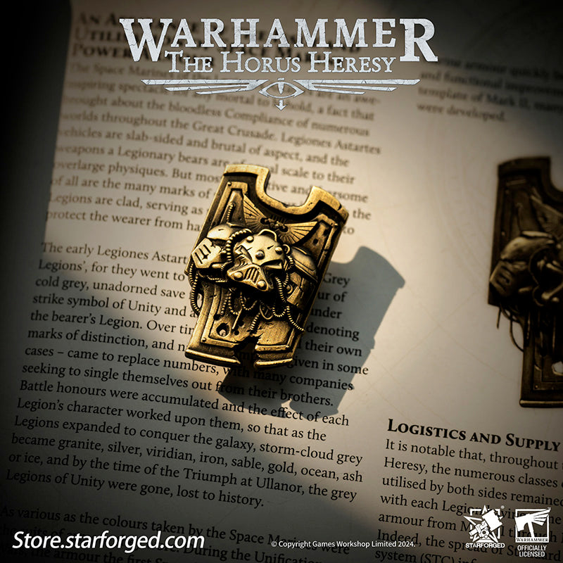 Starforged Warhammer Horus Heresy Burning  Galaxy Legion Insignia Pin Badge Brooch 30K Men's Jewelry