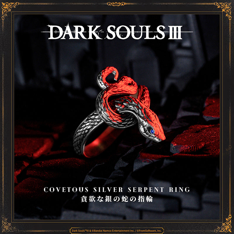 Starforged  Covetous Silver Serpent Ring Dark Souls Fashion Sterling Silver Ring Holiday Gift  Game Props