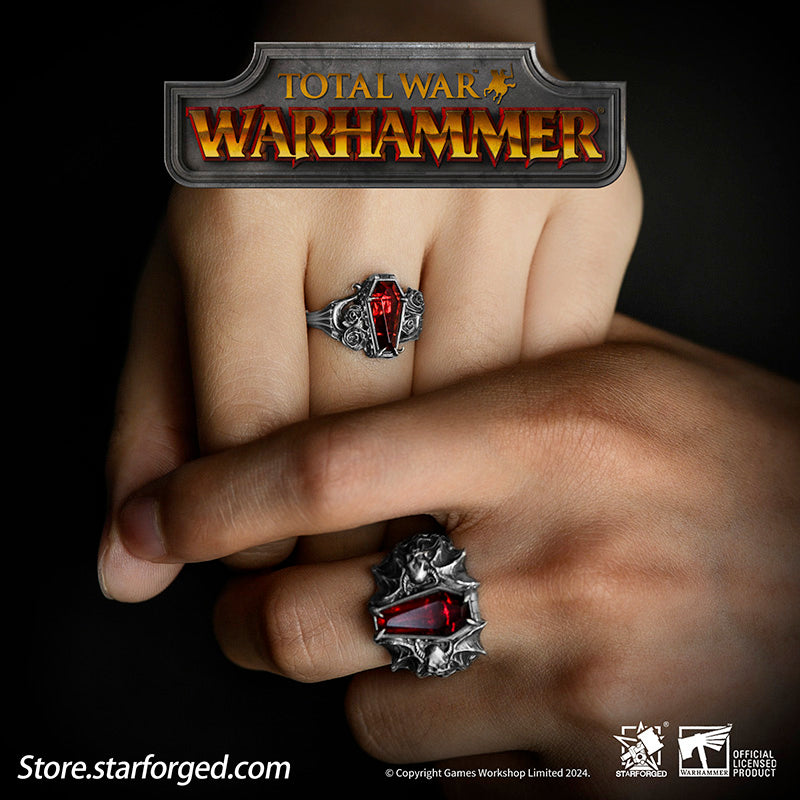 Rings of Immortal Oath Total War Warhammer III Isabella & Vlad Couple's Ring Starforged
