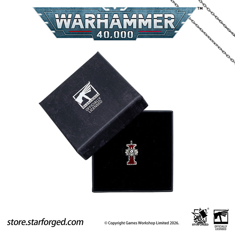 Starforged Warhammer 40K The Imperium of Man Inquisition Seal of the Holy Ordos Silver Pendant Game Merchandise Warhammer Gifts Fashion Accessories