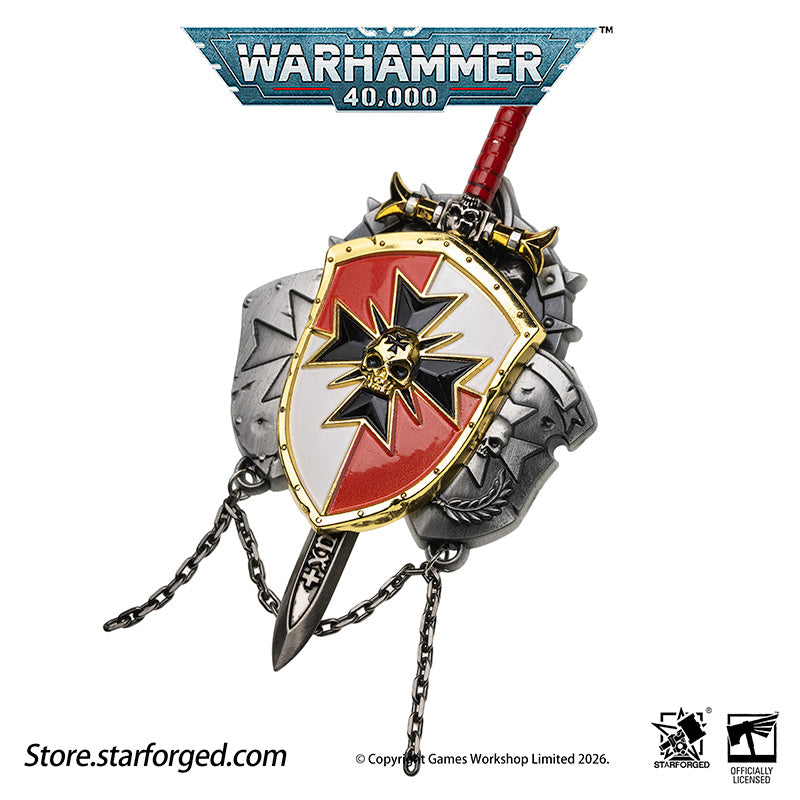 Starforged Black Templars Sword Brethren Crusade Shield Warhammer 40K Brooch Pin Badge