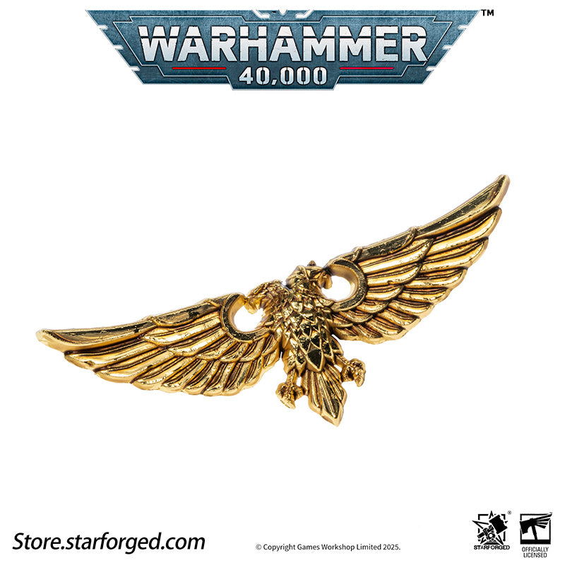 In the war-torn galaxy, the Aquila and the Imperial Skull are symbols every citizen of the Imperium knows well.

It is said that the twin heads of the Aquila represent Terra and Mars, while one eye gazes into the future and the other looks upon the past. The Imperium wages an eternal war for survival across the stars, and for humanity, the Aquila stands as the last beacon of hope in the darkness. The rule of Terra is not kind, and the Imperial regime is far from benevolent—yet only beneath the golden wings 