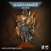 Starforged Throne Watcher's Shield Warhammer 40K Adeptus Custodes Golden Legion Men's necklace