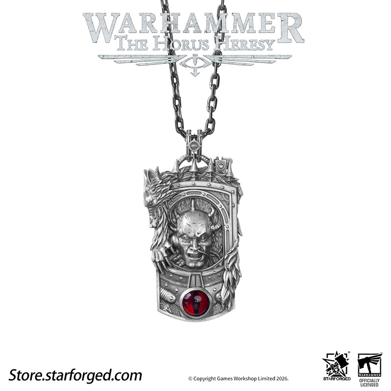 Starforged Warhammer 30K The Horus Heresy Horus Character Pendant Silver Necklace Men's Fashion Jewelry