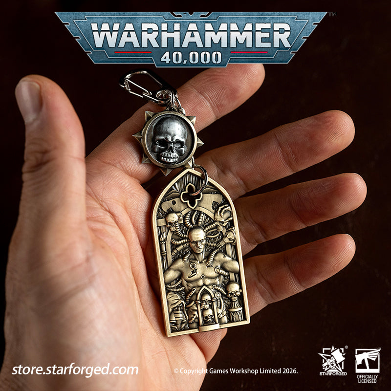 STARFORGED Warhammer 40K Space Marines Adeptus Astartes The Process of Initiation Keyring | Warhammer Gifts | Warhammer Accessories
