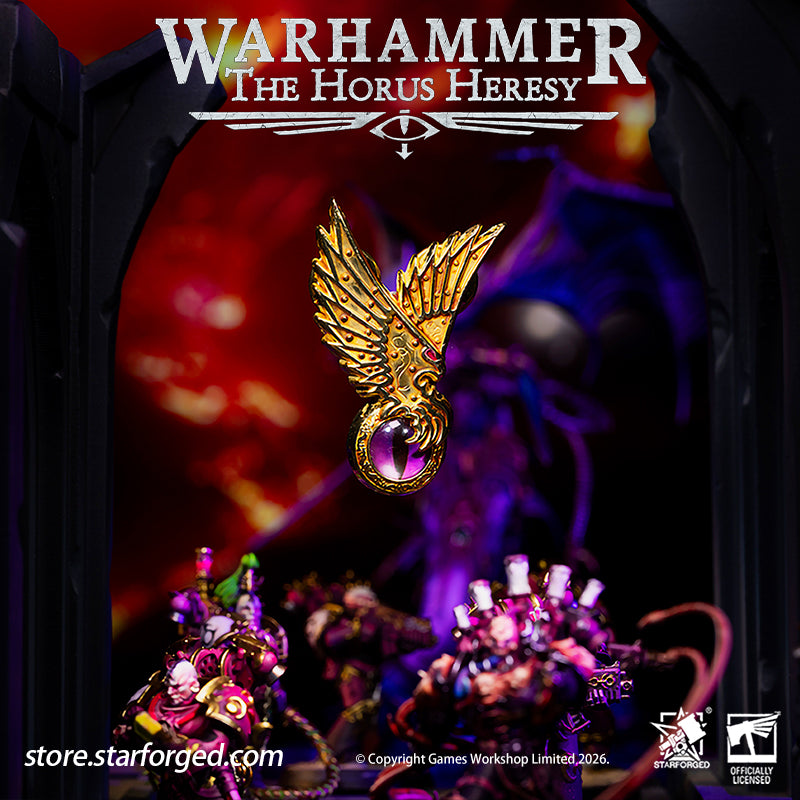 Starforged Warhammer 30K Chaos Space Marine Emperor's Children Phonecian's Favour Armourial Pin Warhammer Gifts Fashion Accessories The Emperor's Children were the III Legion of the twenty original Space Marine Legions, also known after their fall as the Lords of Profligacy. Their Primarch is Fulgrim. One of the nine legions that betrayed the Emperor during the Horus Heresy, they became Chaos Space Marines. 